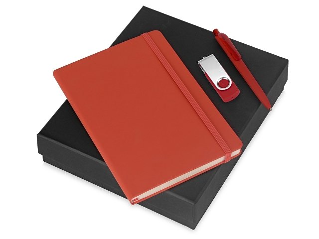 K700342.01 - Подарочный набор Vision Pro Plus soft-touch с флешкой, ручкой и блокнотом А5