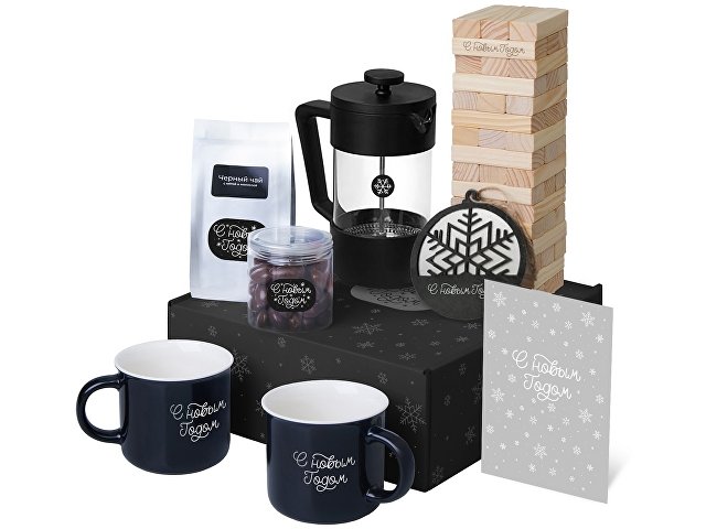 Подарочный набор «Re:Together» с френчпрессом, кружками и дженгой (K210097.07)