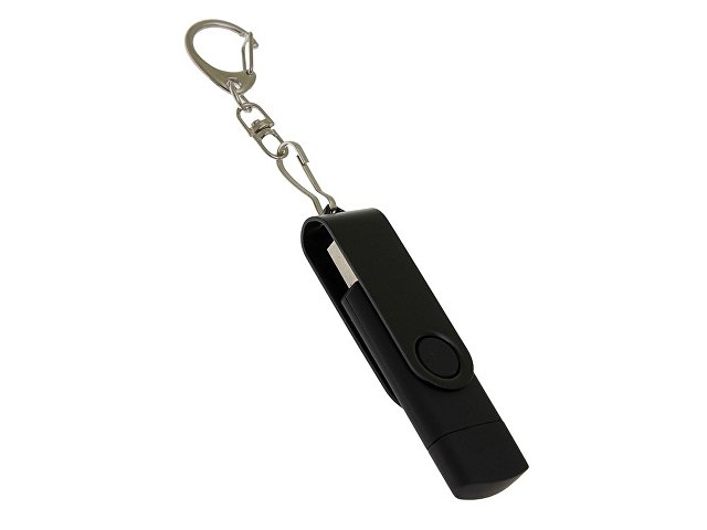 USB 3.0- флешка на 32 Гб с поворотным механизмом и дополнительным разъемом Type-C (K6138.32.07)