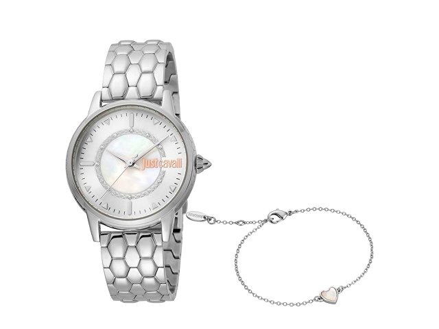 Подарочный набор: часы наручные женские, браслет (K60020)