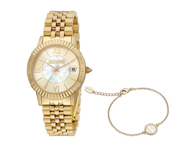 Подарочный набор: часы наручные женские, браслет (K60012)