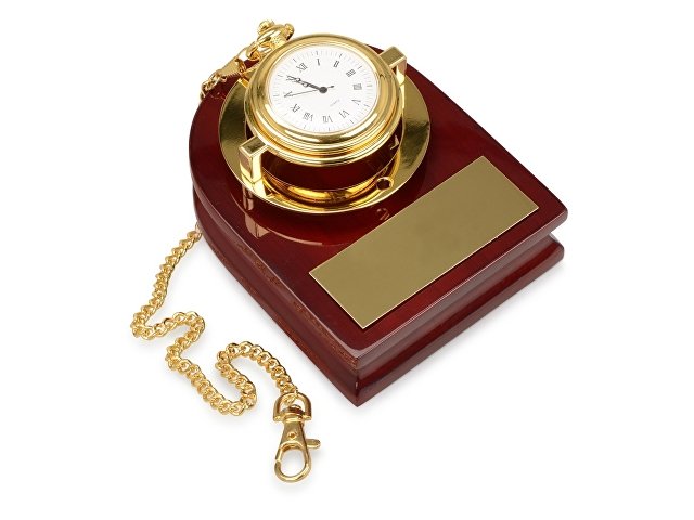 Часы «Магистр» с цепочкой на деревянной подставке (K140509)