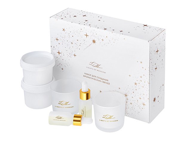 Набор для создания 2-х ароматических свечей: амбра и табак/маракуйя, сандал и пачули (K268823)