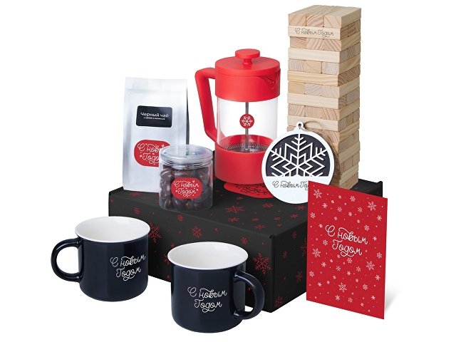 Подарочный набор «Re:Together» с френчпрессом, кружками и дженгой (K210097.01)