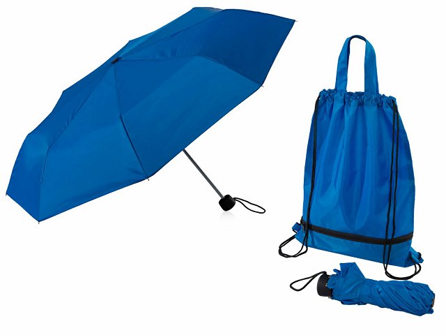 K920002 - Зонт «Picau» из переработанного пластика в сумочке