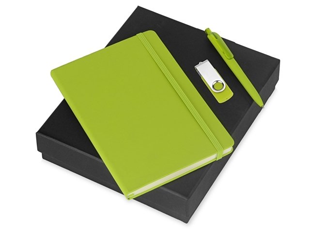 K700342.03 - Подарочный набор Vision Pro Plus soft-touch с флешкой, ручкой и блокнотом А5