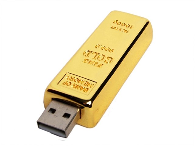K6681.32.05 - USB 3.0- флешка на 32 Гб в виде слитка золота