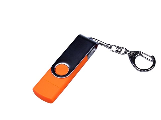 USB 2.0/micro USB/Type-C- флешка на 16 Гб c поворотным механизмом (K6596.16.08)