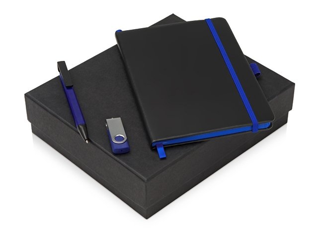 K700322.02 - Подарочный набор «Q-edge» с флешкой, ручкой-подставкой и блокнотом А5