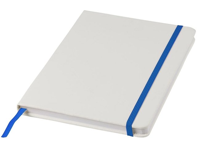 K10713501 - Блокнот А5 «Spectrum» с белой обложкой и цветной резинкой
