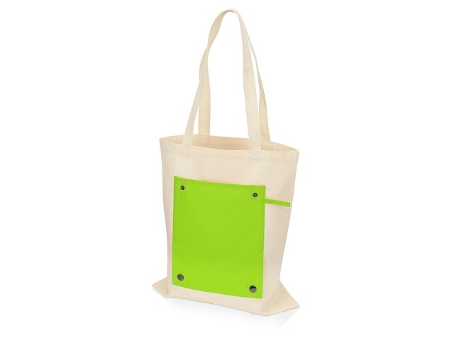 K955103 - Складная хлопковая сумка для шопинга «Gross» с карманом, 180 г/м2