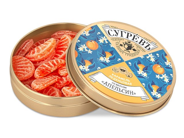 Карамель леденцовая со вкусом апельсина в банке (K700578)