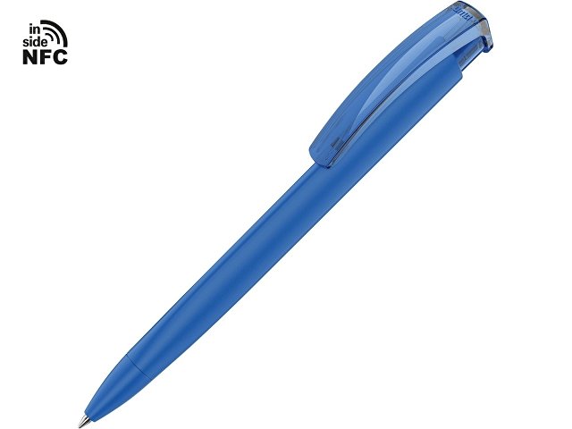 K187926NFC.02 - Ручка пластиковая шариковая трехгранная «Trinity K transparent Gum» soft-touch с чипом передачи информации NFC