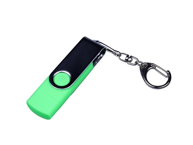USB 2.0/micro USB/Type-C- флешка на 16 Гб c поворотным механизмом (K6596.16.03)