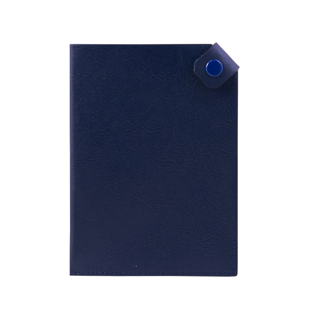 Артикул: ANK410024-030/1 — Чехол для паспорта PURE 140*100 мм., застежка на кнопке, натуральная кожа (фактурная), синий