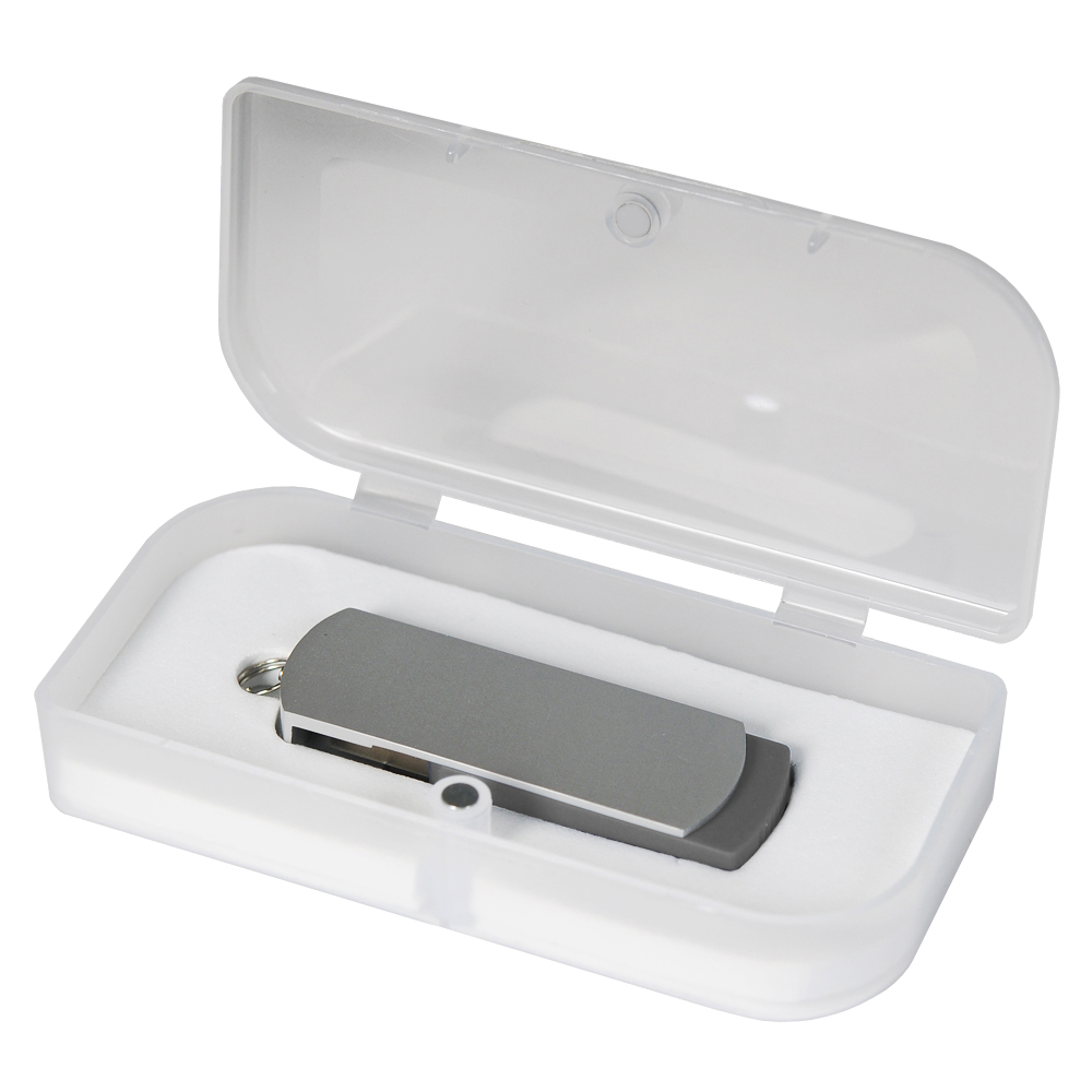 Артикул: AUSB-01218-080/1 — USB Флешка, Elegante, 16 Gb, серебряный, в подарочной упаковке