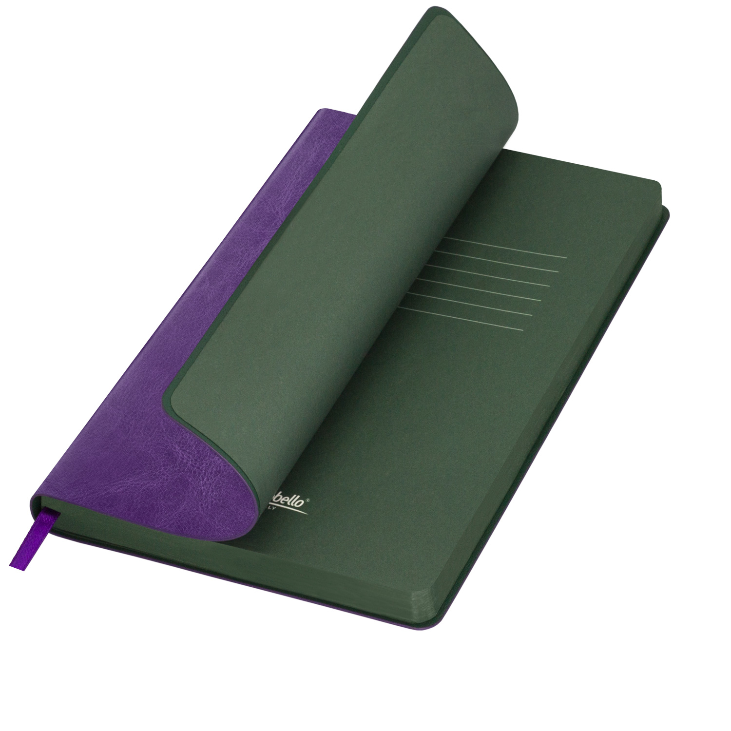 Артикул: A15256.034 — Ежедневник Portobello Trend, River side, недатированный, фиолетовый/зеленый