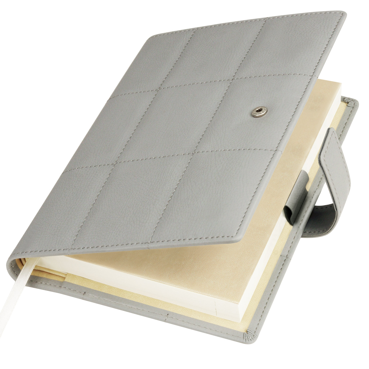 Артикул: A21501.080 — Ежедневник-портфолио Royal, серый, обложка soft touch, недатированный кремовый блок, подарочная коробка