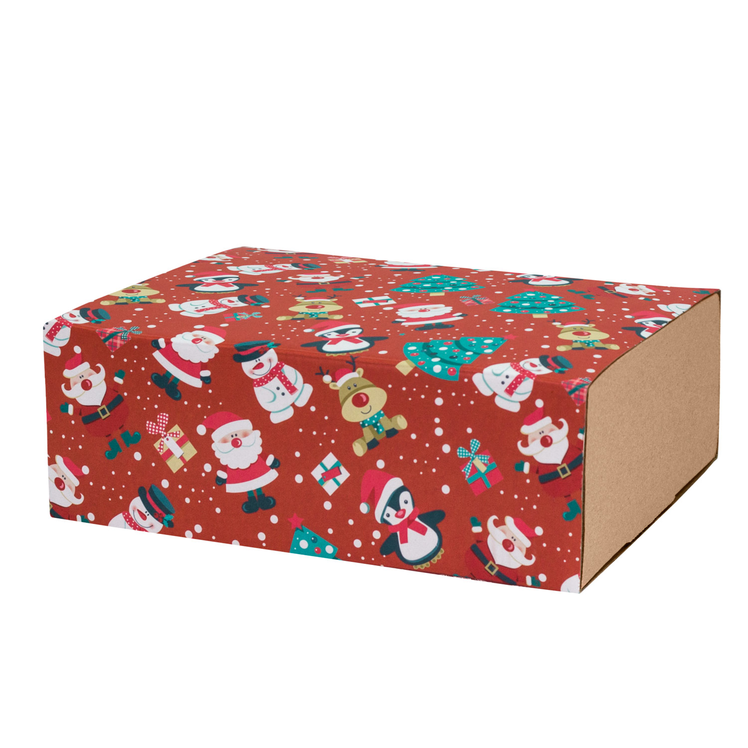 Артикул: A20102022.02 — Шубер новогодний \«Пингвины\» для подарочной коробки 230*170*80 мм