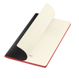 Блокнот Portobello Notebook Trend, River side slim, черный/красный (A23256.010)
