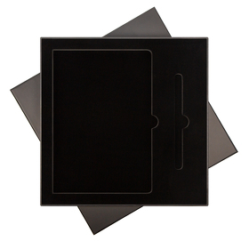 A695701.010 - Подарочная коробка с ложементом для ежедневника и ручки, черная