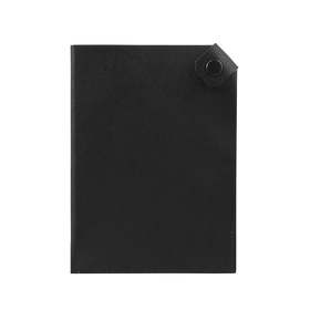 ANK410024-010 - Чехол для паспорта PURE 140*100 мм., застежка на кнопке, натуральная кожа (гладкая), черный