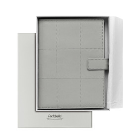 Ежедневник-портфолио Royal, серый, обложка soft touch, недатированный кремовый блок, подарочная коробка