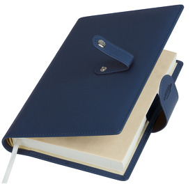 Ежедневник-портфолио Passage, синий, обложка soft touch, недатированный кремовый блок, подарочная коробка (A21503.030)