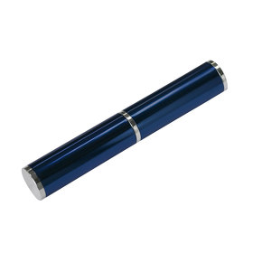 A202010.030 - Коробка подарочная, футляр - тубус, алюминиевый, синий, глянцевый, для 1 ручки