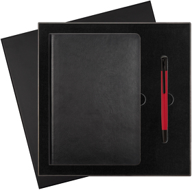 Подарочный набор River Side, черный (ежедневник, ручка) (A1217.010)