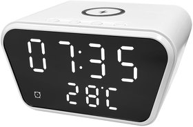 Настольные часы 5в1 с беспроводной зарядкой 15W Tempo (A223501.100)