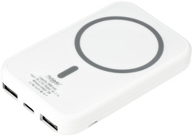 Внешний аккумулятор с беспроводной зарядкой Ultima Wireless Magnetic 5000 mAh, белый (A32117.100)
