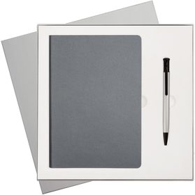 Подарочный набор Star, серый (ежедневник, ручка) (A2206.080)