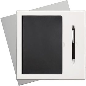 Подарочный набор Latte NEW, черный (ежедневник, ручка) (A2207.010)