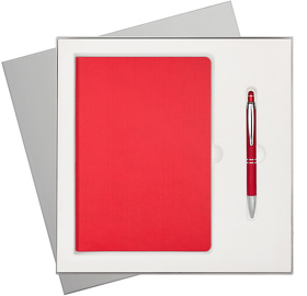 Подарочный набор Rain, красный (ежедневник, ручка) (A23314.060)