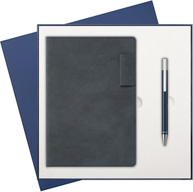 Подарочный набор Teolo, синий (ежедневник, ручка) (A23321.030)