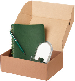 Подарочный набор Vista, зеленый (ежедневник, ручка, зарядная станция) (A24207.040)