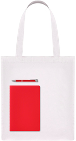 Подарочный набор Lite, красный (шоппер, блокнот, ручка) (A241127.060)