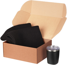 Подарочный набор Forges, черный (шарф, термокружка) (A241130.010)