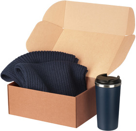 Подарочный набор Forges, синий (шарф, термокружка) (A241130.030)