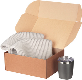 Подарочный набор Forges, серый (шарф, термокружка) (A241130.080)