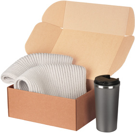 Подарочный набор Forges, серый (шарф, термокружка) (A241131.080)