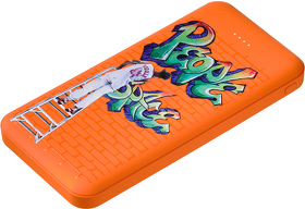 Внешний аккумулятор Elari Plus 10000 mAh, оранжевый Graffiti (A37597.070.Graffiti)