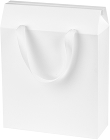 Подарочная коробка-пакет универсальная большая, белая, 295х115х372 мм (с ложементом) (A241001.100.1)
