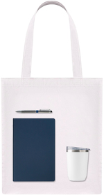 Подарочный набор Welcome pack, синий (шоппер, ежедневник, ручка, термокружка) (A241136.030)