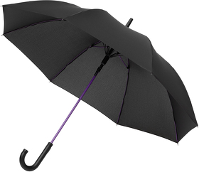 A246060.034 - Зонт-трость Quantum, черный/фиолетовый