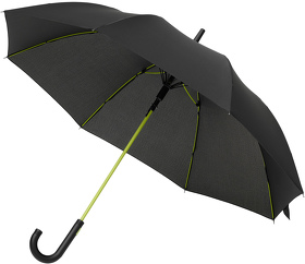 Зонт-трость Quantum, черный/салатовый (A246060.045)