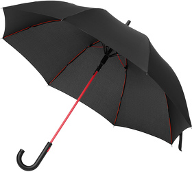Зонт-трость Quantum, черный/красный (A246060.060)
