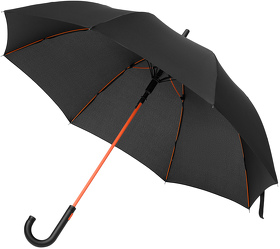 Зонт-трость Quantum, черный/оранжевый (A246060.070)