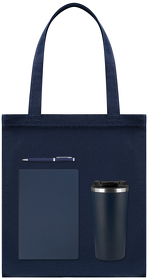Подарочный набор Medium, синий (шоппер, ежедневник, ручка, термобутылка) (A241140.030)